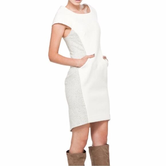 Rag and Bone Cream Sheath Dress with Pockets - Picture 6 of 16